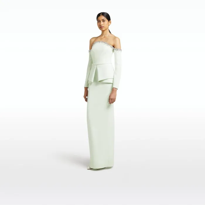 Safiyaa Giuliana Spearmint Long Dress Women Dresses