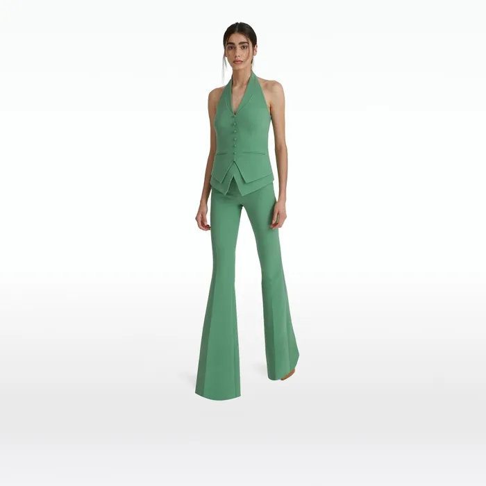 Safiyaa Halluana Fern Green Trousers Women Trousers