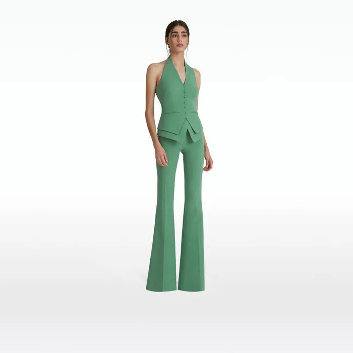 Safiyaa Halluana Fern Green Trousers Women Trousers