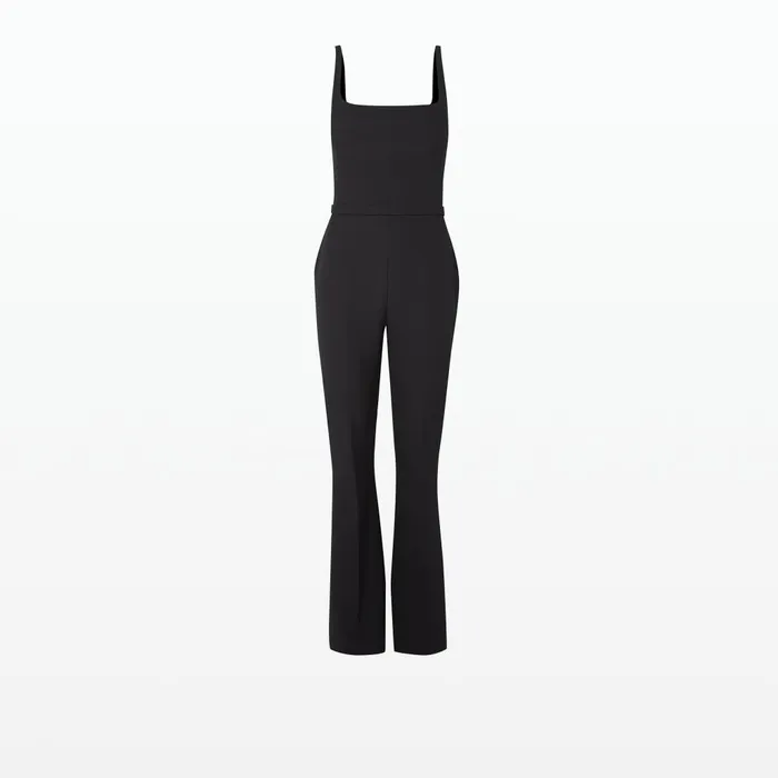 Safiyaa Honi Scarlet Red Harness and Bele Black Jumpsuit Women Jumpsuits