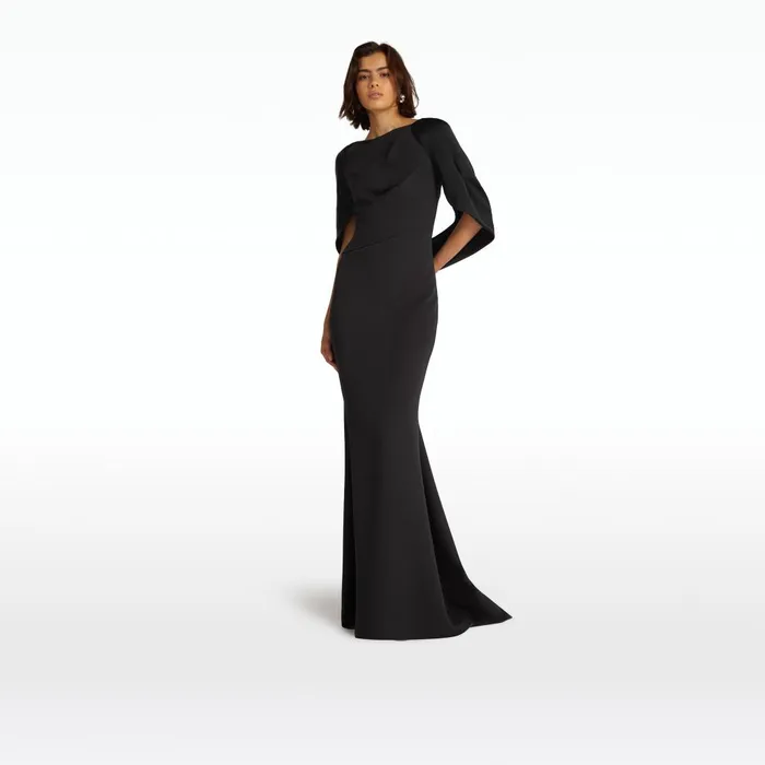 Safiyaa Ines Black Long Dress Women Dresses