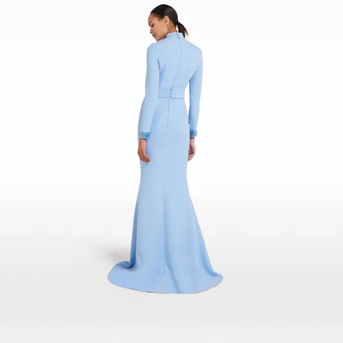 Safiyaa Kamala Soft Sky Long Dress Women Dresses