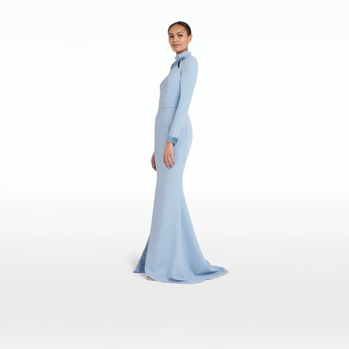 Safiyaa Kamala Soft Sky Long Dress Women Dresses