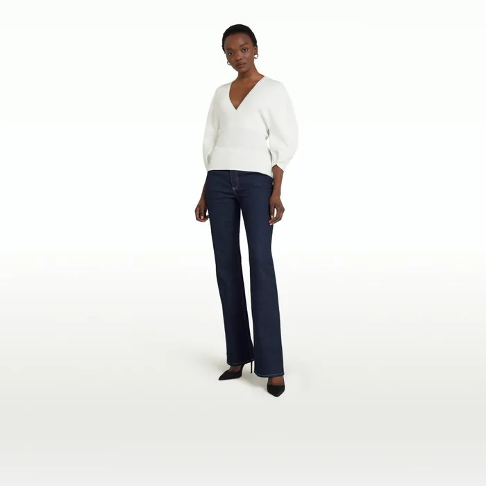 Safiyaa Kamali Ivory Knit Top Women Tops