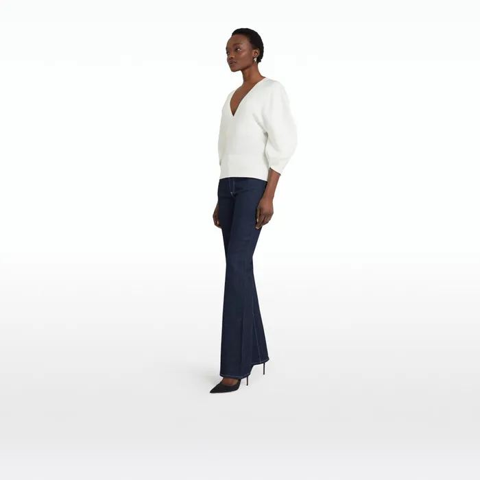 Safiyaa Kamali Ivory Knit Top Women Tops