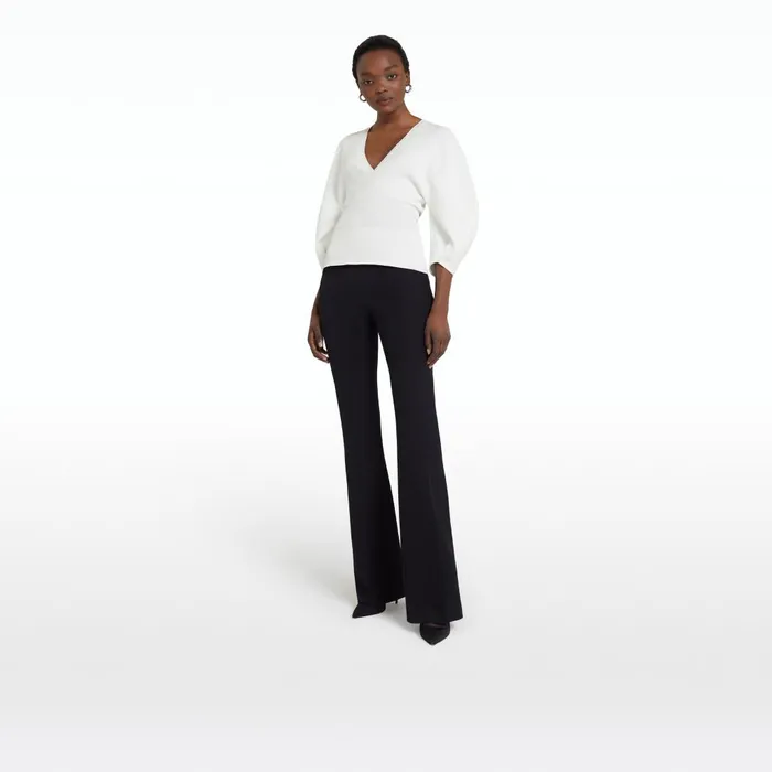 Safiyaa Kamali Ivory Knit Top Women Tops