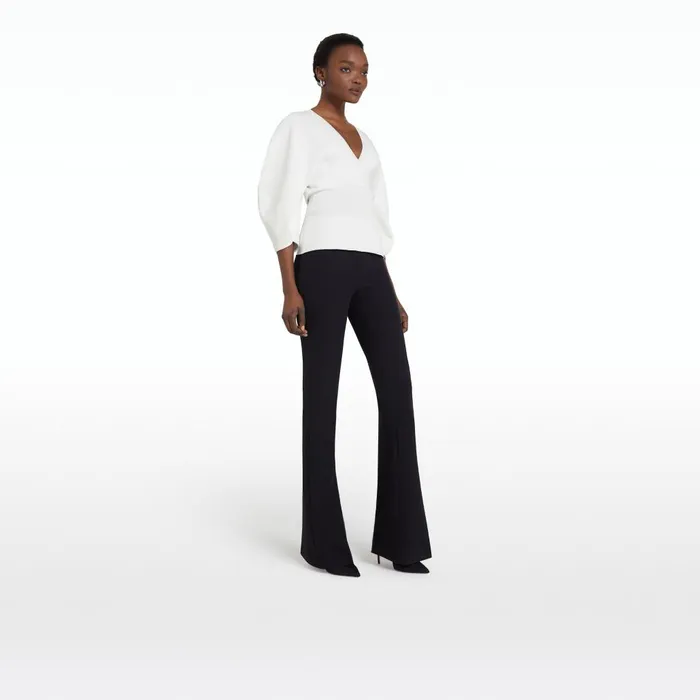 Safiyaa Kamali Ivory Knit Top Women Tops