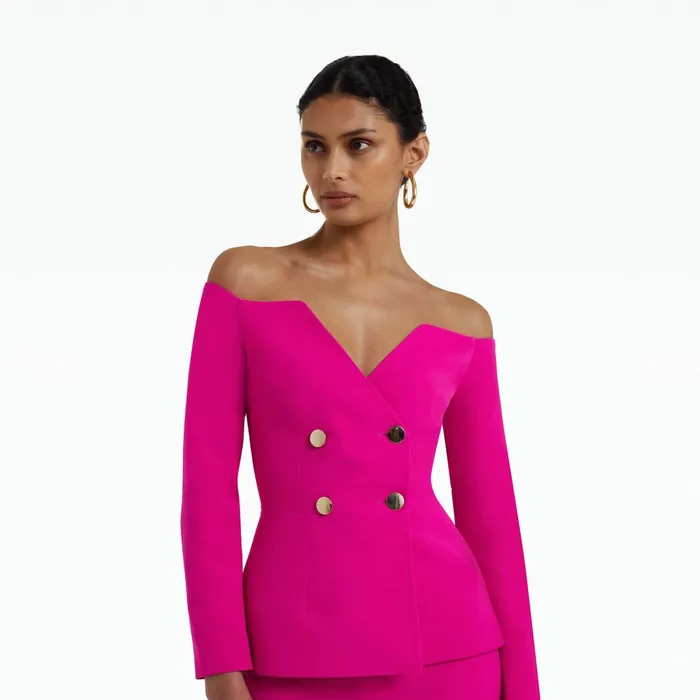 Safiyaa Kamile Wild Strawberry Jacket Women Jackets and Coats
