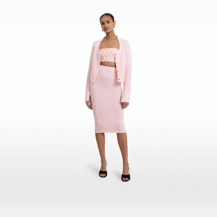 Safiyaa Karlotta Rosa Crochet Jacket Women Knitwear