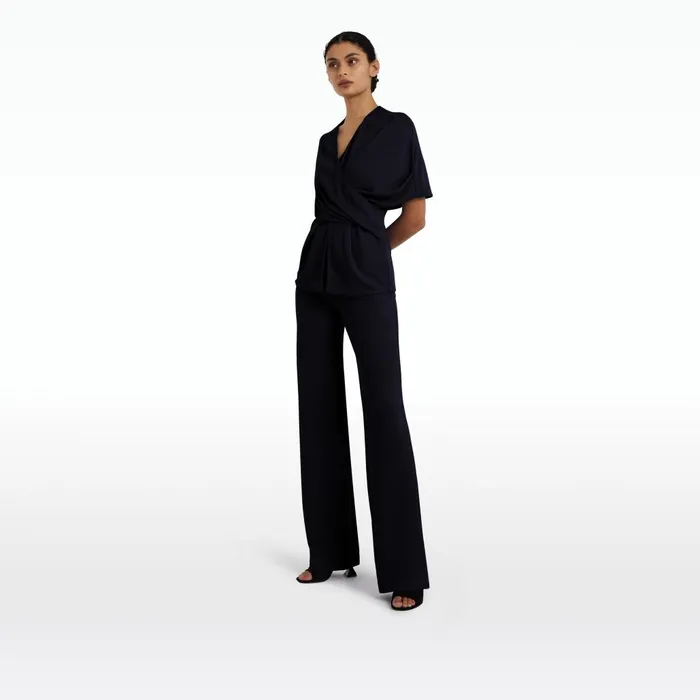 Safiyaa Lea Navy Trousers Women Trousers
