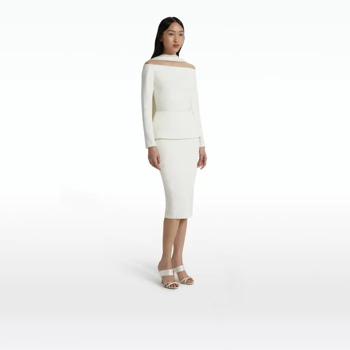 Safiyaa Lucile Ivory Top Women Tops
