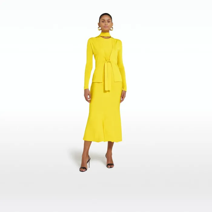 Safiyaa Mani Canary Knit Cardigan Women Knitwear
