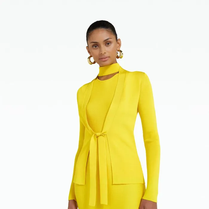 Safiyaa Mani Canary Knit Cardigan Women Knitwear