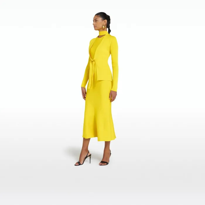 Safiyaa Mani Canary Knit Cardigan Women Knitwear