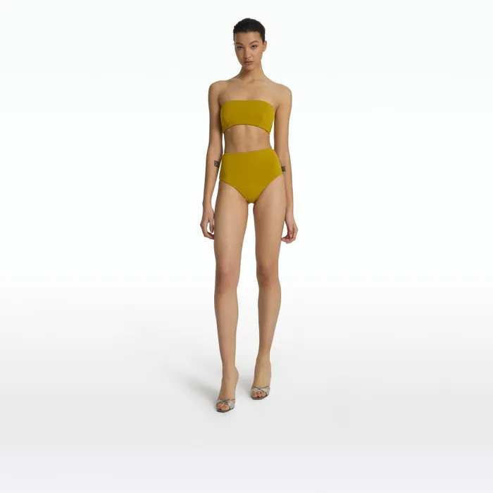 Safiyaa Mayrana Chartreuse Bikini Top Women Swimwear