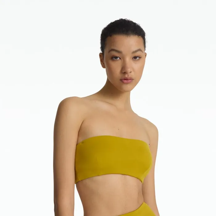 Safiyaa Mayrana Chartreuse Bikini Top Women Swimwear