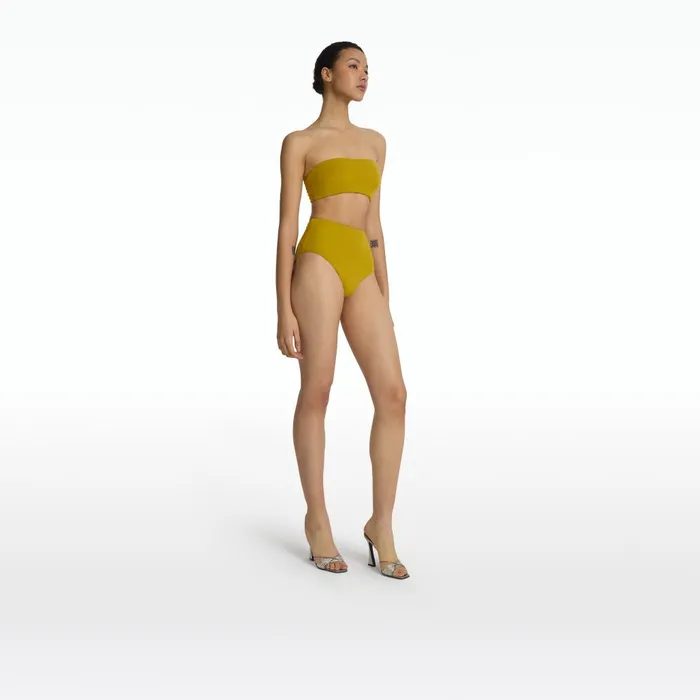 Safiyaa Mayrana Chartreuse Bikini Top Women Swimwear