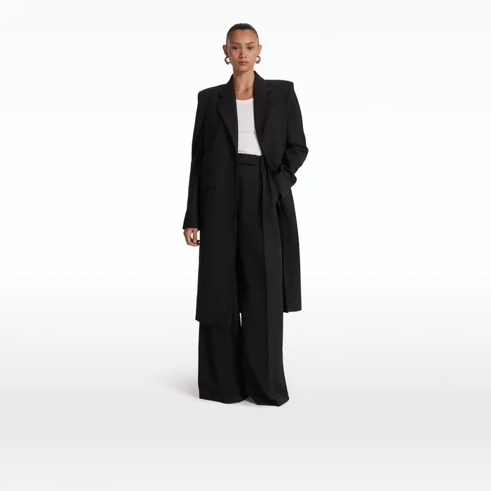 Safiyaa Melisso Black Coat Women Jackets and Coats