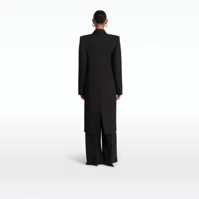 Safiyaa Melisso Black Coat Women Jackets and Coats