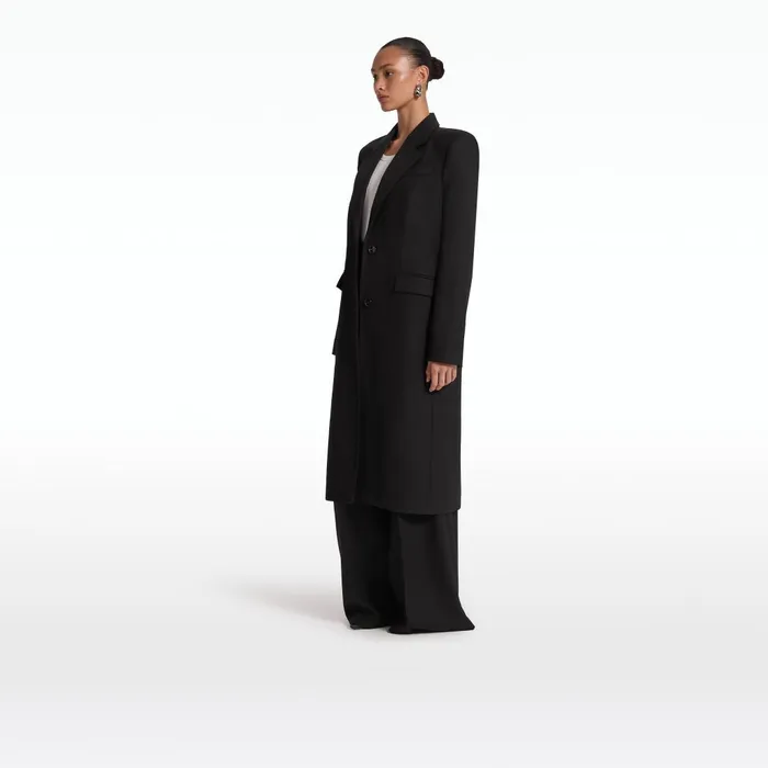 Safiyaa Melisso Black Coat Women Jackets and Coats
