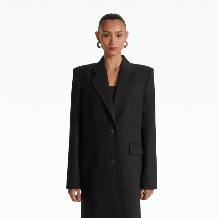Safiyaa Melisso Black Coat Women Jackets and Coats