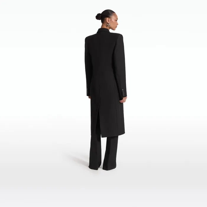 Safiyaa Melisso Black Coat Women Jackets and Coats