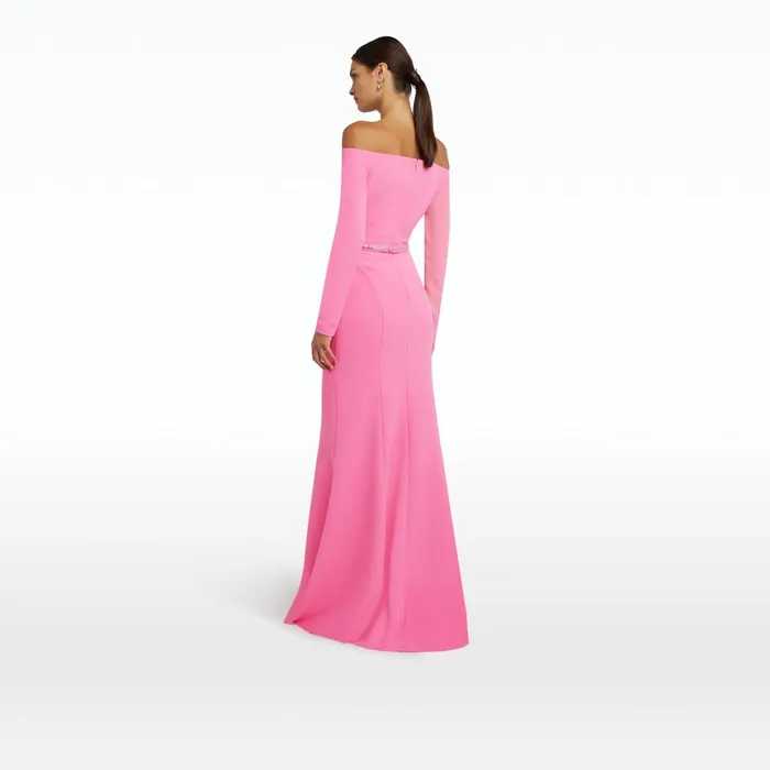 Safiyaa Rory Aurora Long Dress With Embroidered Belt Women Dresses