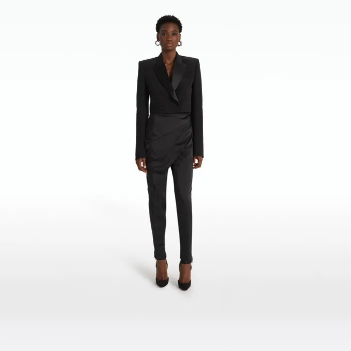 Safiyaa Sage Black Jacket Women Jackets and Coats