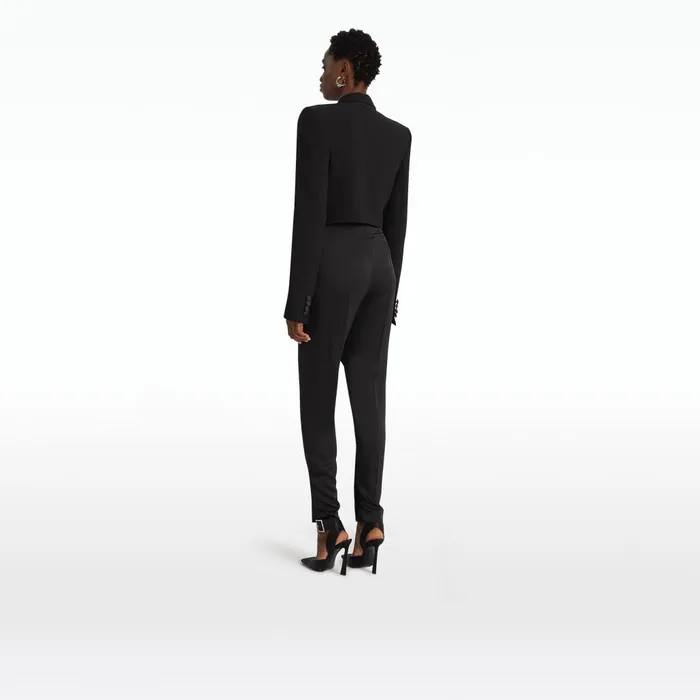 Safiyaa Sage Black Jacket Women Jackets and Coats