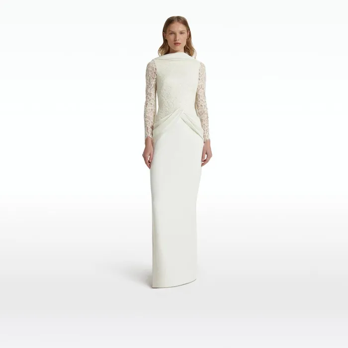 Safiyaa Serryna Ivory Long Dress Women Dresses