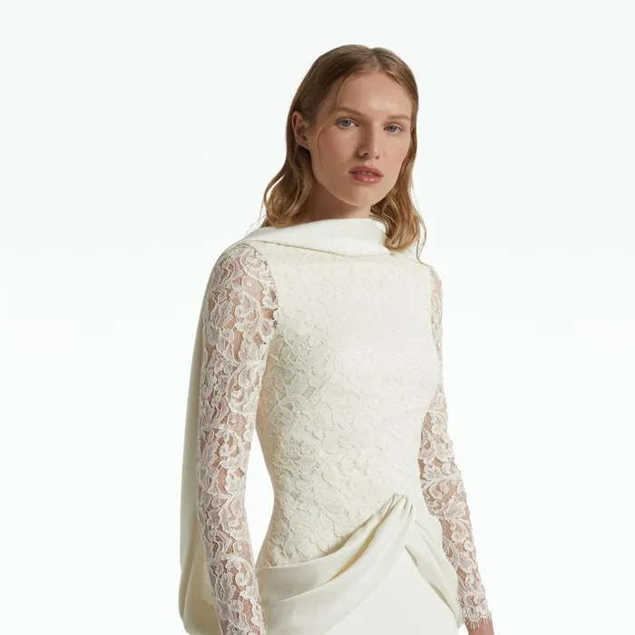 Safiyaa Serryna Ivory Long Dress Women Dresses