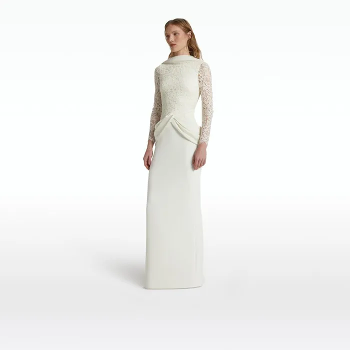 Safiyaa Serryna Ivory Long Dress Women Dresses