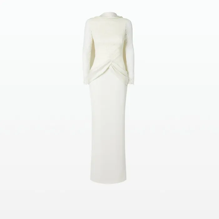 Safiyaa Serryna Ivory Long Dress Women Dresses