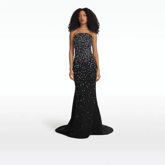 Safiyaa Sofie Black Long Dress Women Dresses
