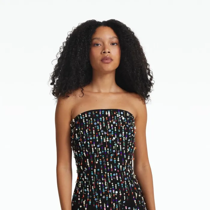 Safiyaa Sofie Black Long Dress Women Dresses