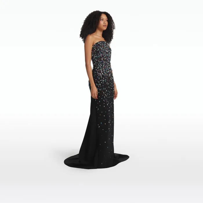 Safiyaa Sofie Black Long Dress Women Dresses