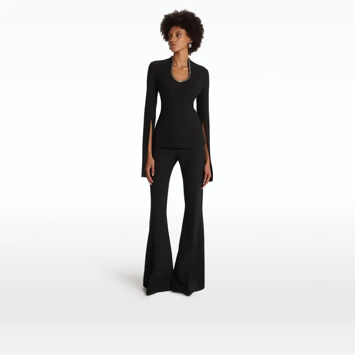 Safiyaa Thais Black Top Women Tops