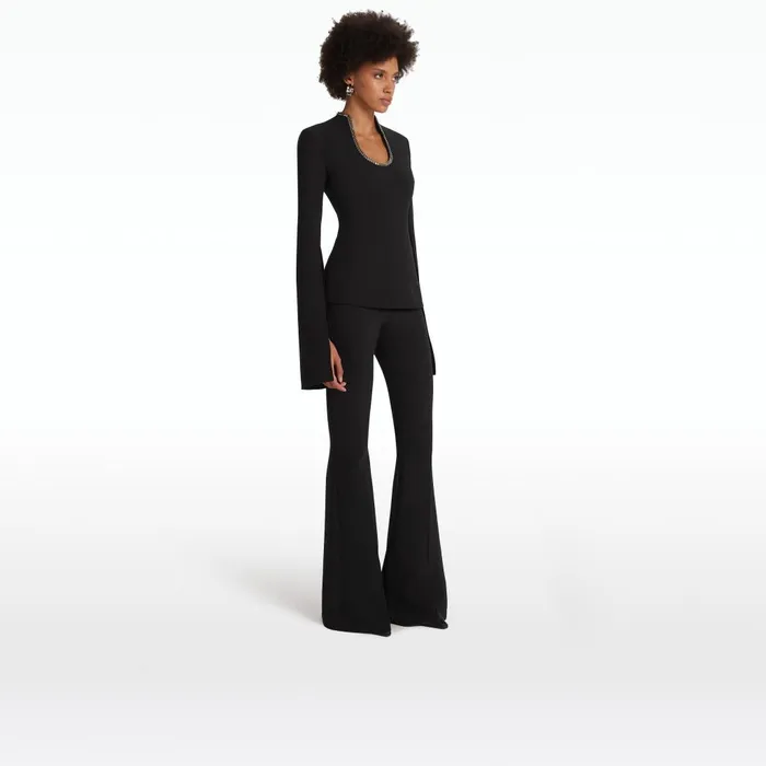 Safiyaa Thais Black Top Women Tops