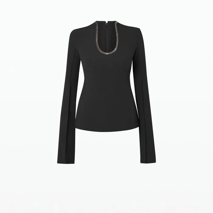 Safiyaa Thais Black Top Women Tops