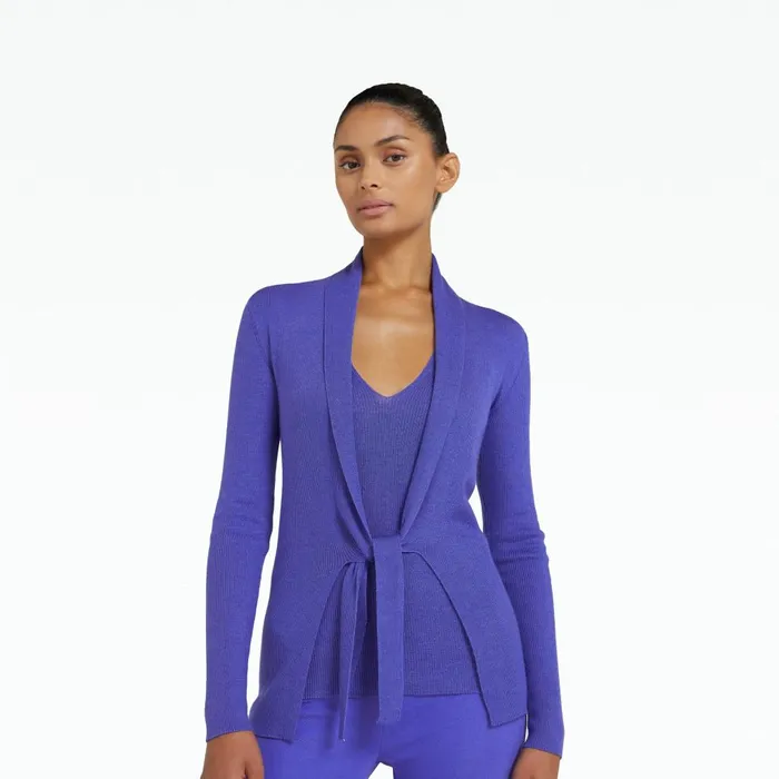 Safiyaa Uichama Anemone Blue Knit Cardigan Women Knitwear