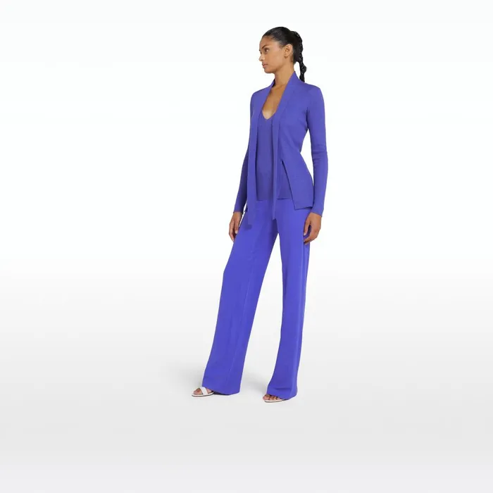 Safiyaa Uichama Anemone Blue Knit Cardigan Women Knitwear