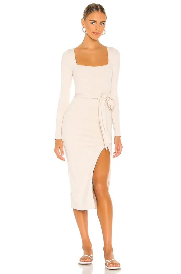 Sariah Midi Dress Ecru Women Lovers and Friends Dresses