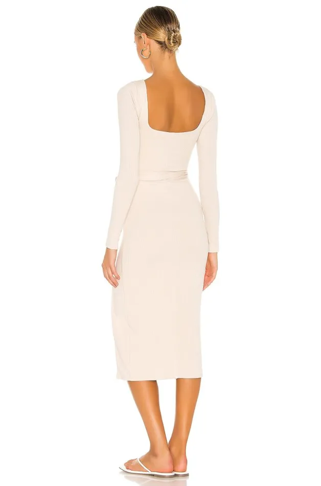 Sariah Midi Dress Ecru Women Lovers and Friends Dresses