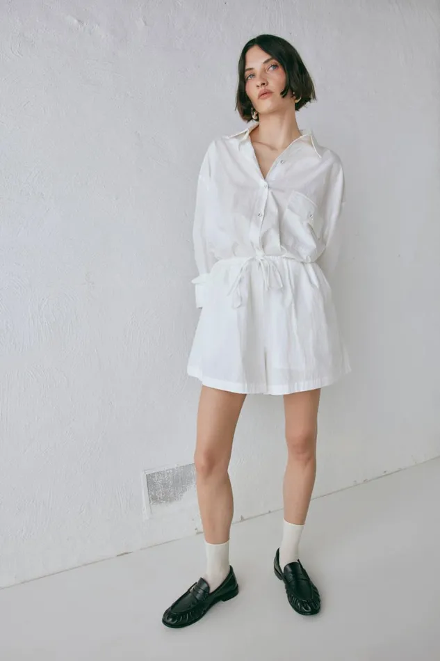 Sets Women VRG GRL Annika Shorts White Sets Women VRG GRL Annika Shorts White