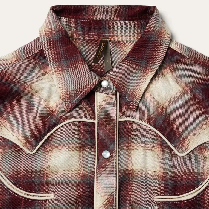 Shirt Dresses Women Stetson Black Cherry Plaid Shirt Dress Red