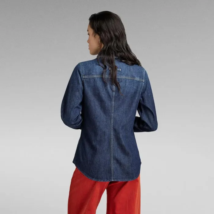 Shirts and Blouses Women GStar RAW Slim Denim Shirt Worn In Deep Sea