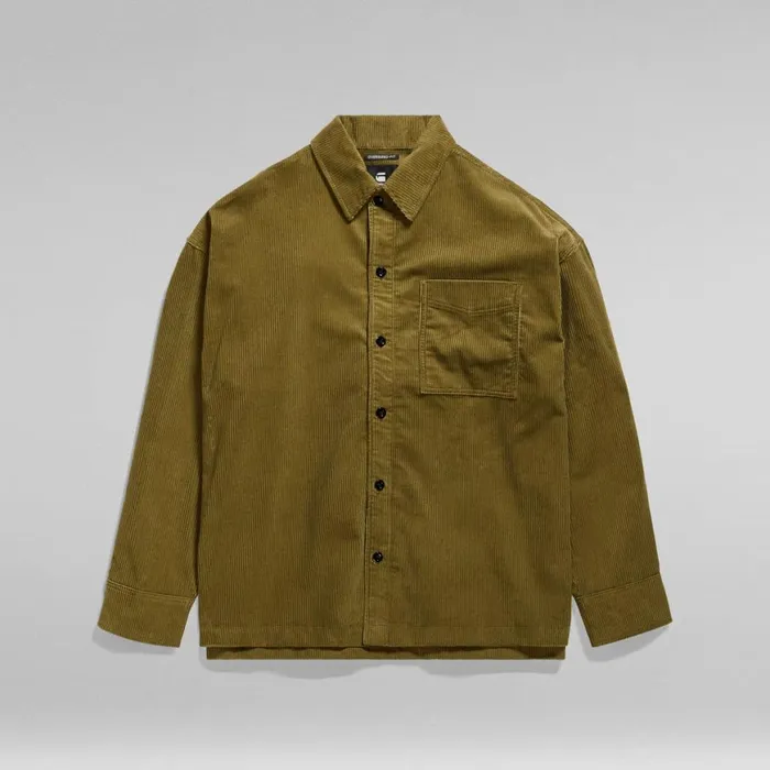 Shirts Men GStar RAW Boxy Fit Shirt Dark Olive
