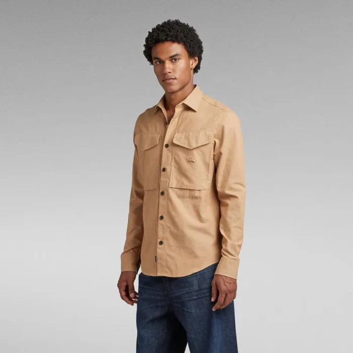 Shirts Men GStar RAW Cargo Regular Shirt Chipmunk