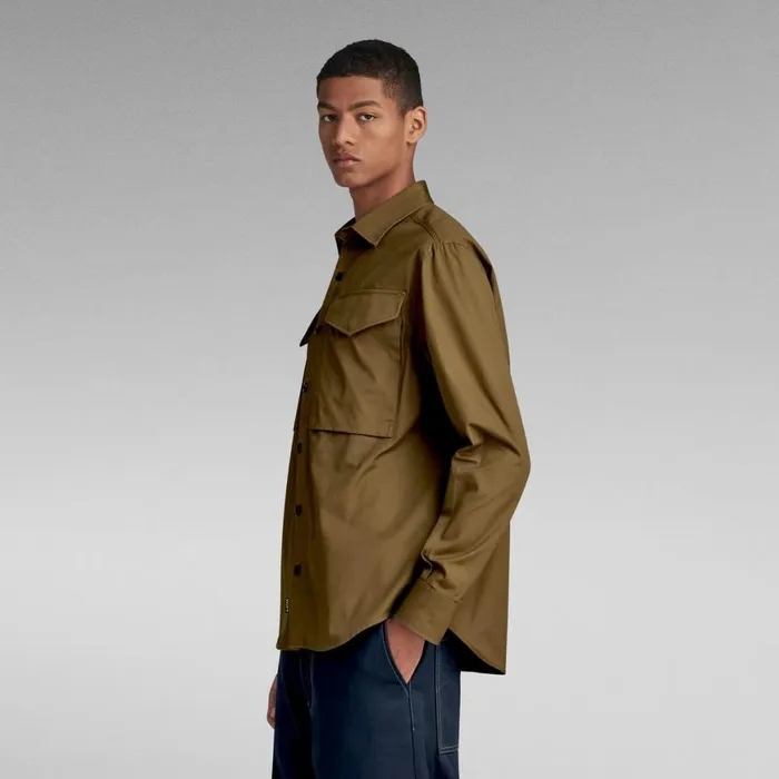 Shirts Men GStar RAW Cargo Regular Shirt Dark Olive