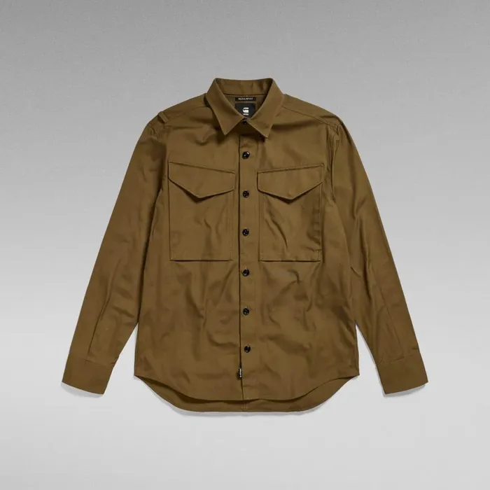 Shirts Men GStar RAW Cargo Regular Shirt Dark Olive